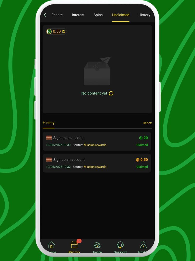 TY777 APK - Unclaimed Commission