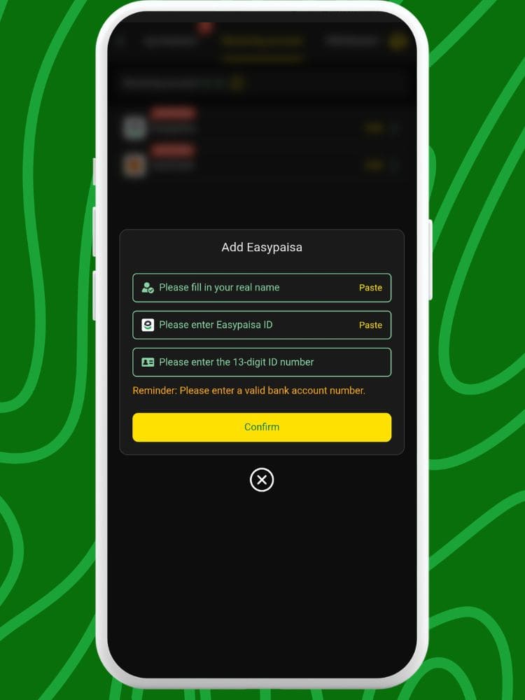 TY777 Game EasyPaisa - JazzCash Payment Method and Binding