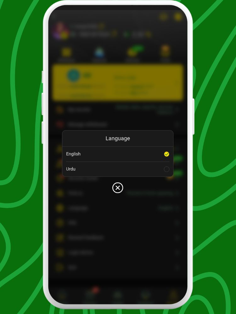 TY777 Game - Language Settings