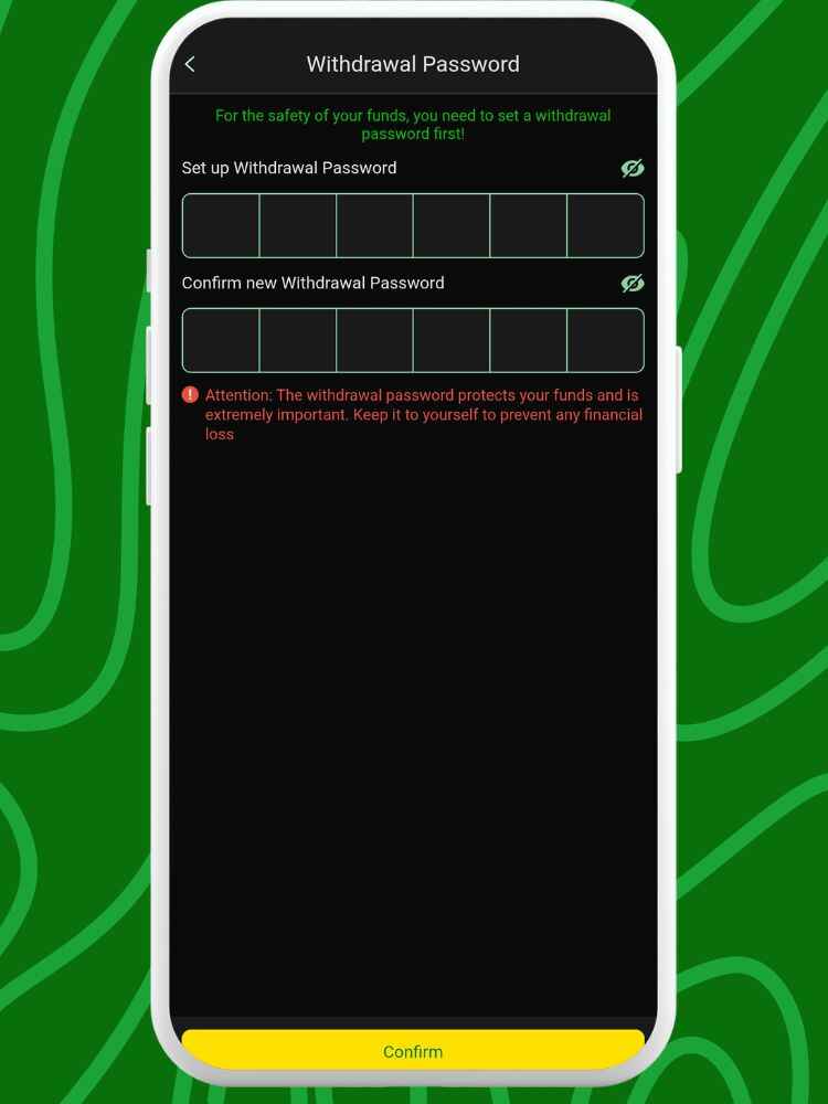 TY777 Game Withdrawal Password Settings
